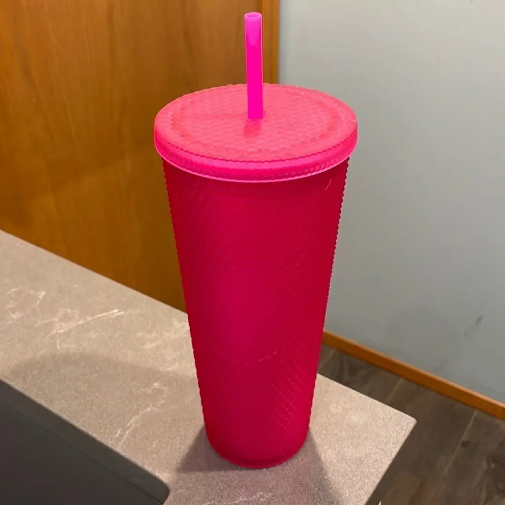 NWT Starbucks Fall 2021 Neon pink jelly tumbler